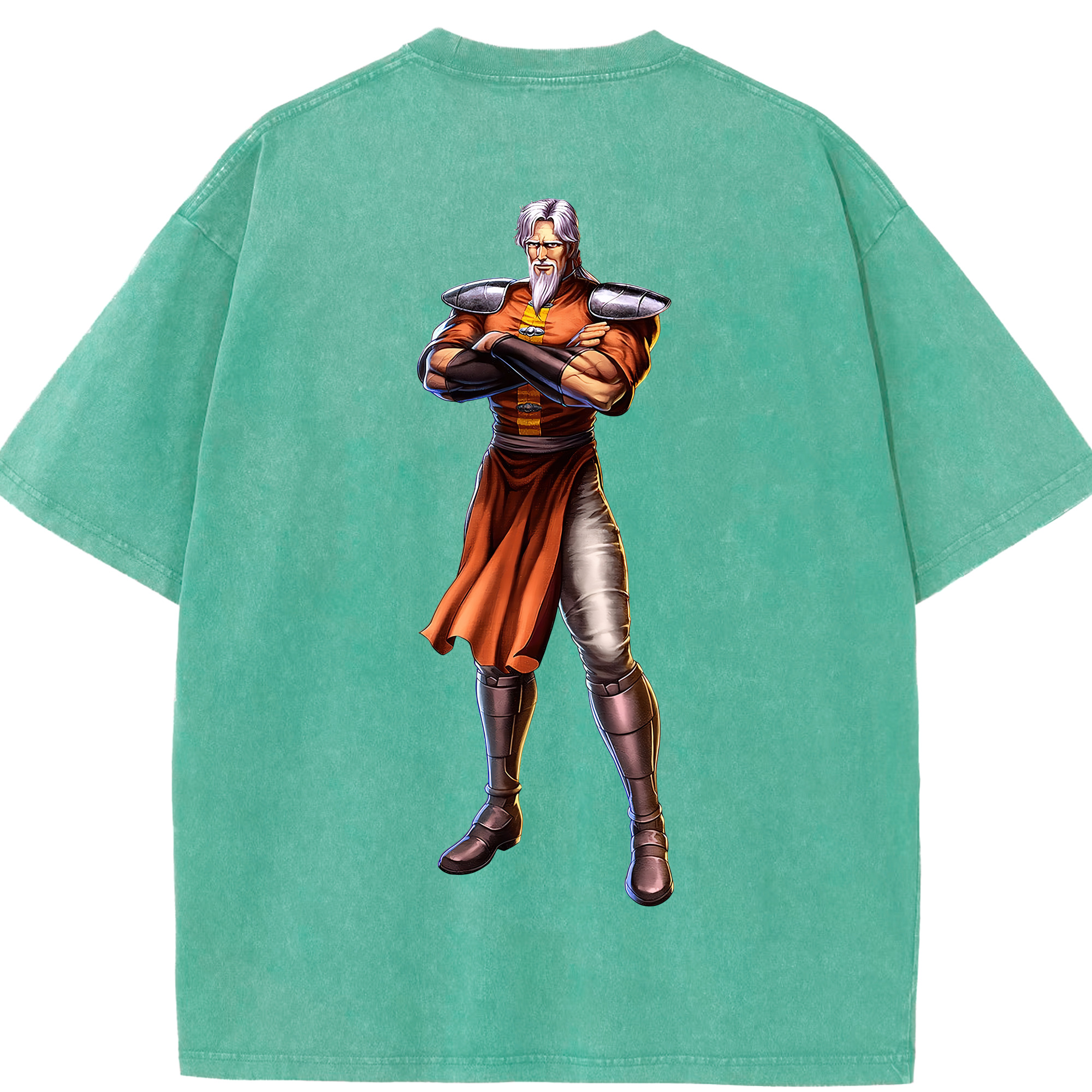 （画像用） 北斗の拳 Fist of the North Star 綿100% ヴィンテージ風 半袖Tシャツ（背面プリント）